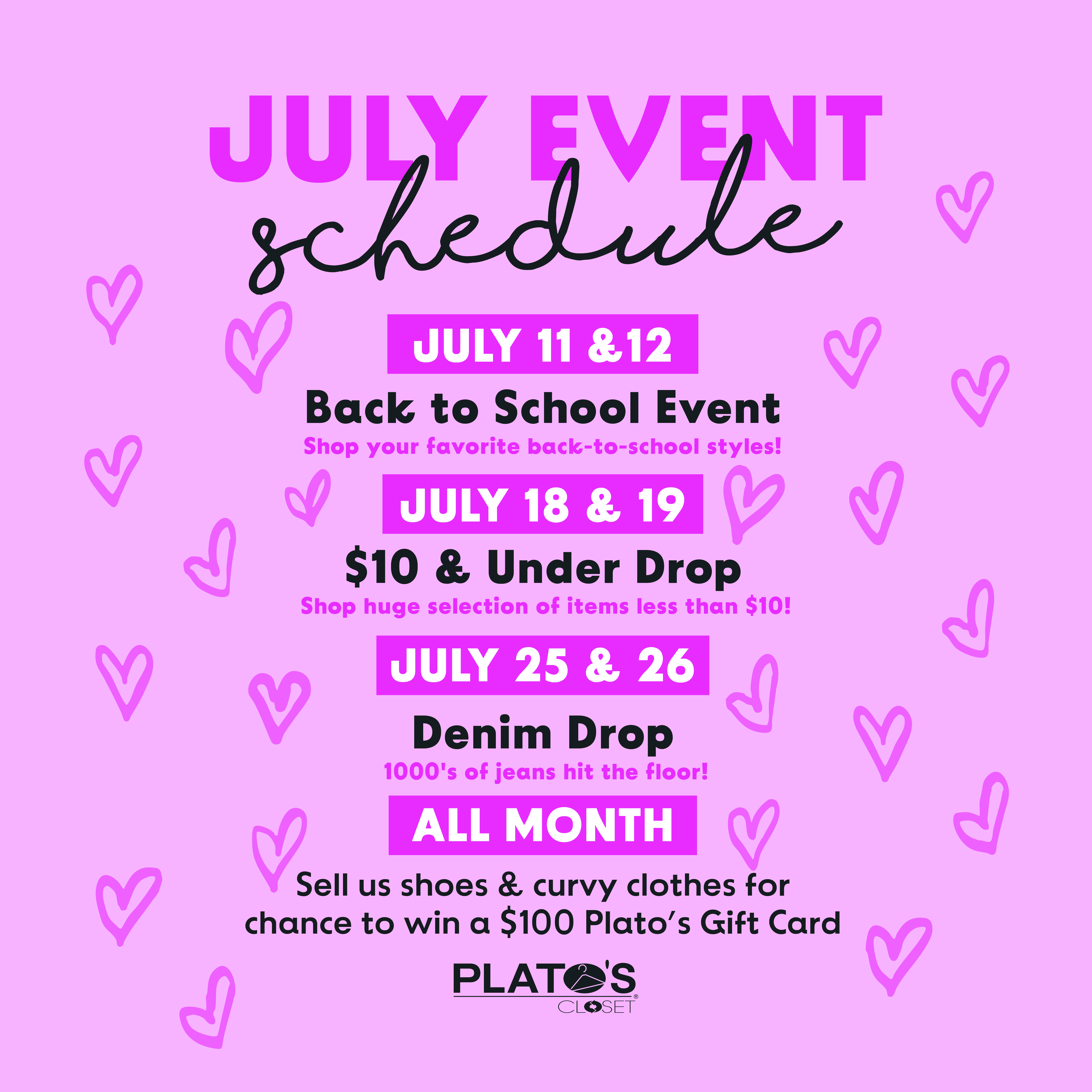 See what's going on in July at Plato's Closet in Flint, Michigan